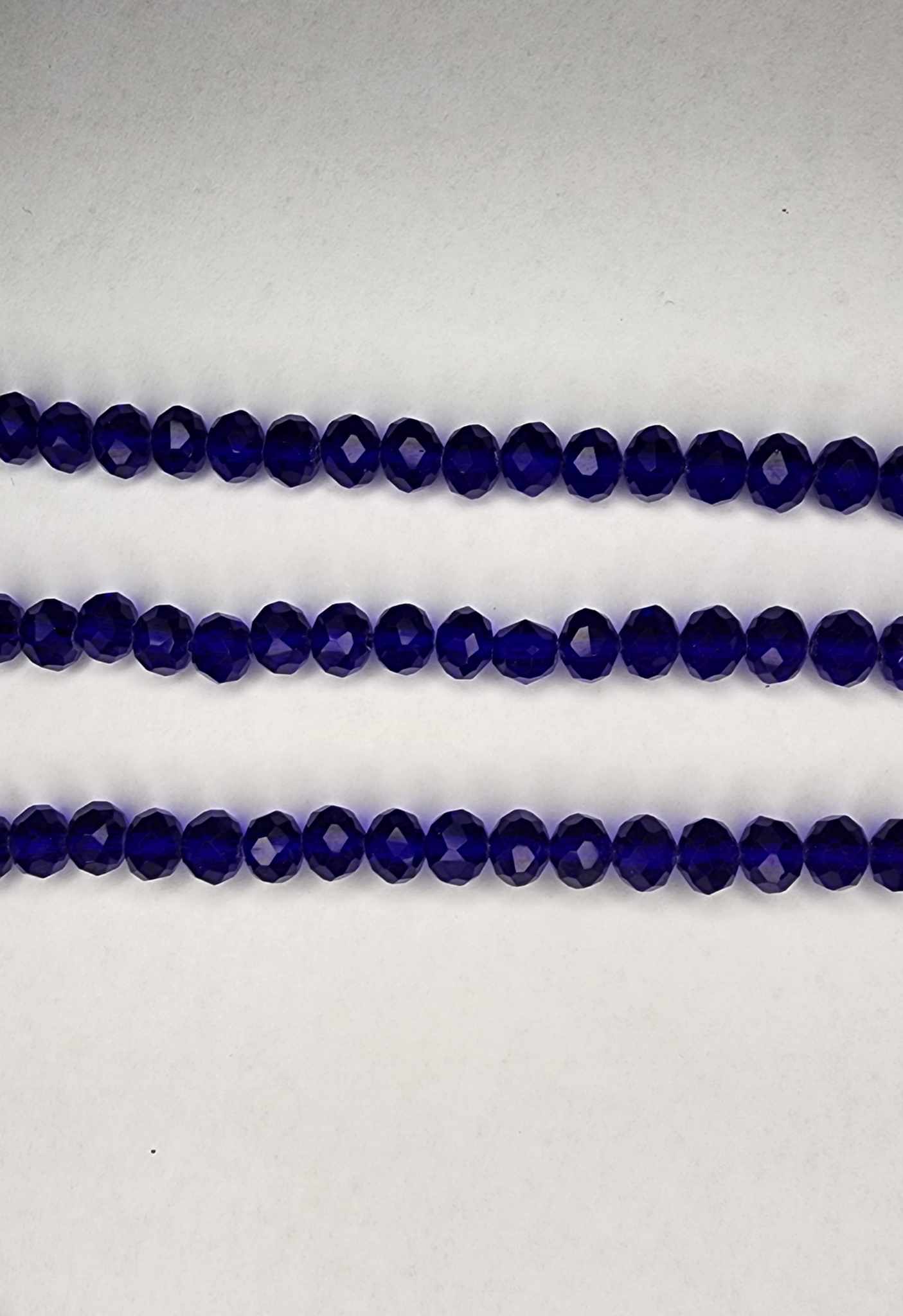 Dark Blue strand of Glass beads