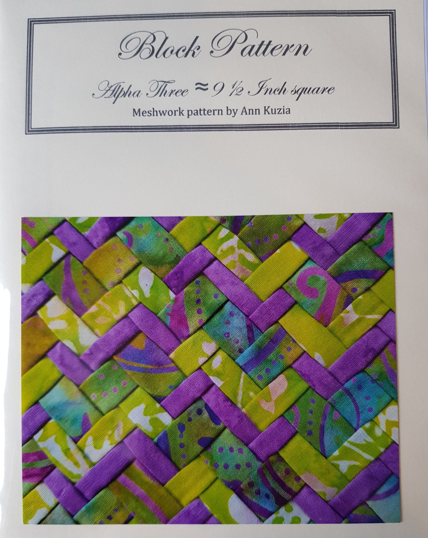 Alpha Three - Meshwork Block Pattern