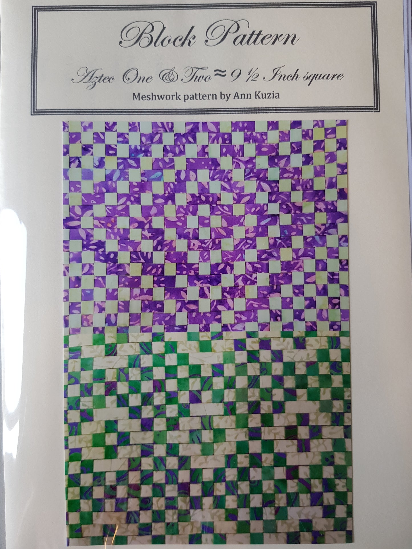 Aztec One & Two - Meshwork Block Pattern