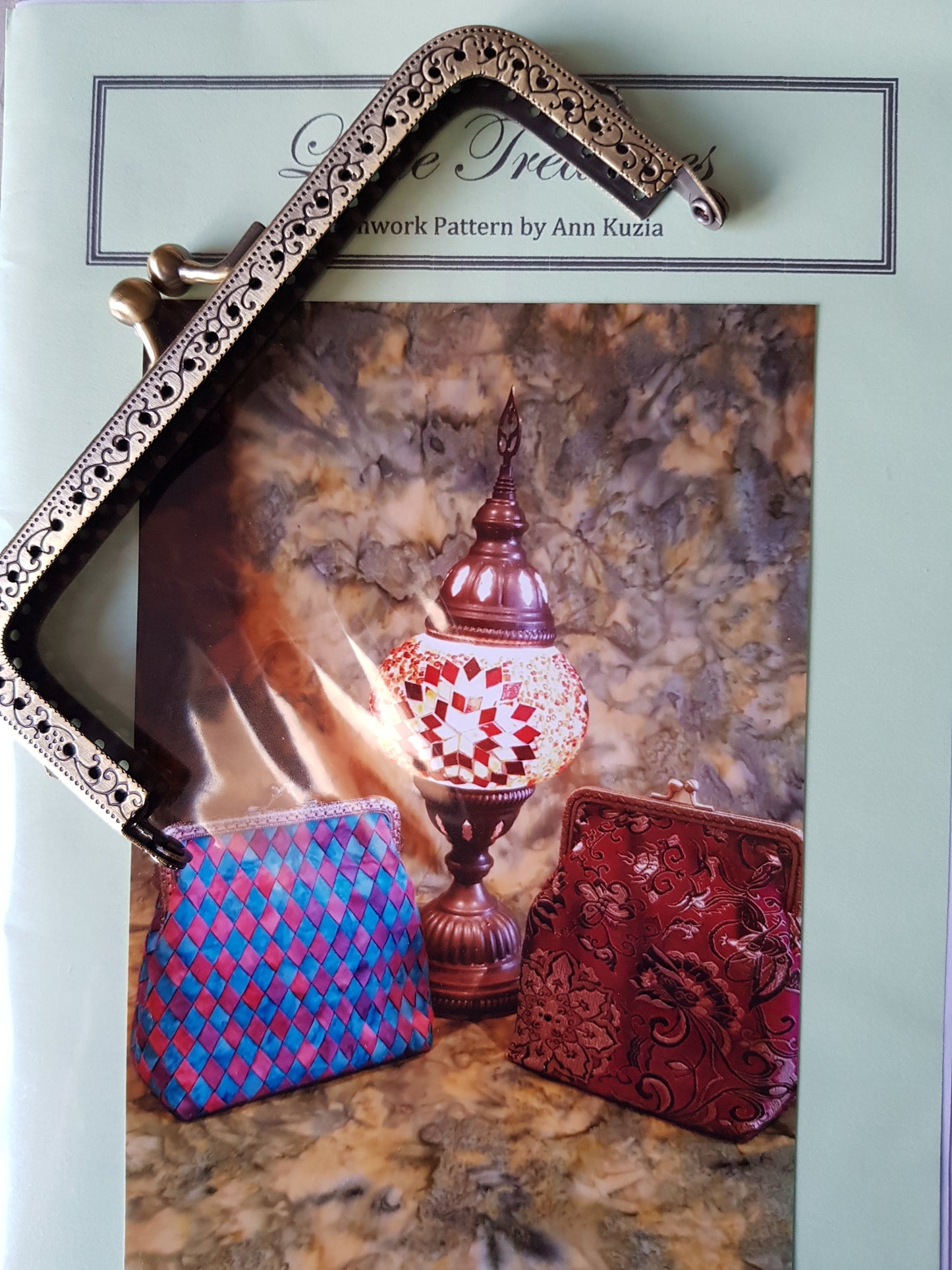 Little Treasures with Bronze Purse Frame - Meshwork Block Pattern