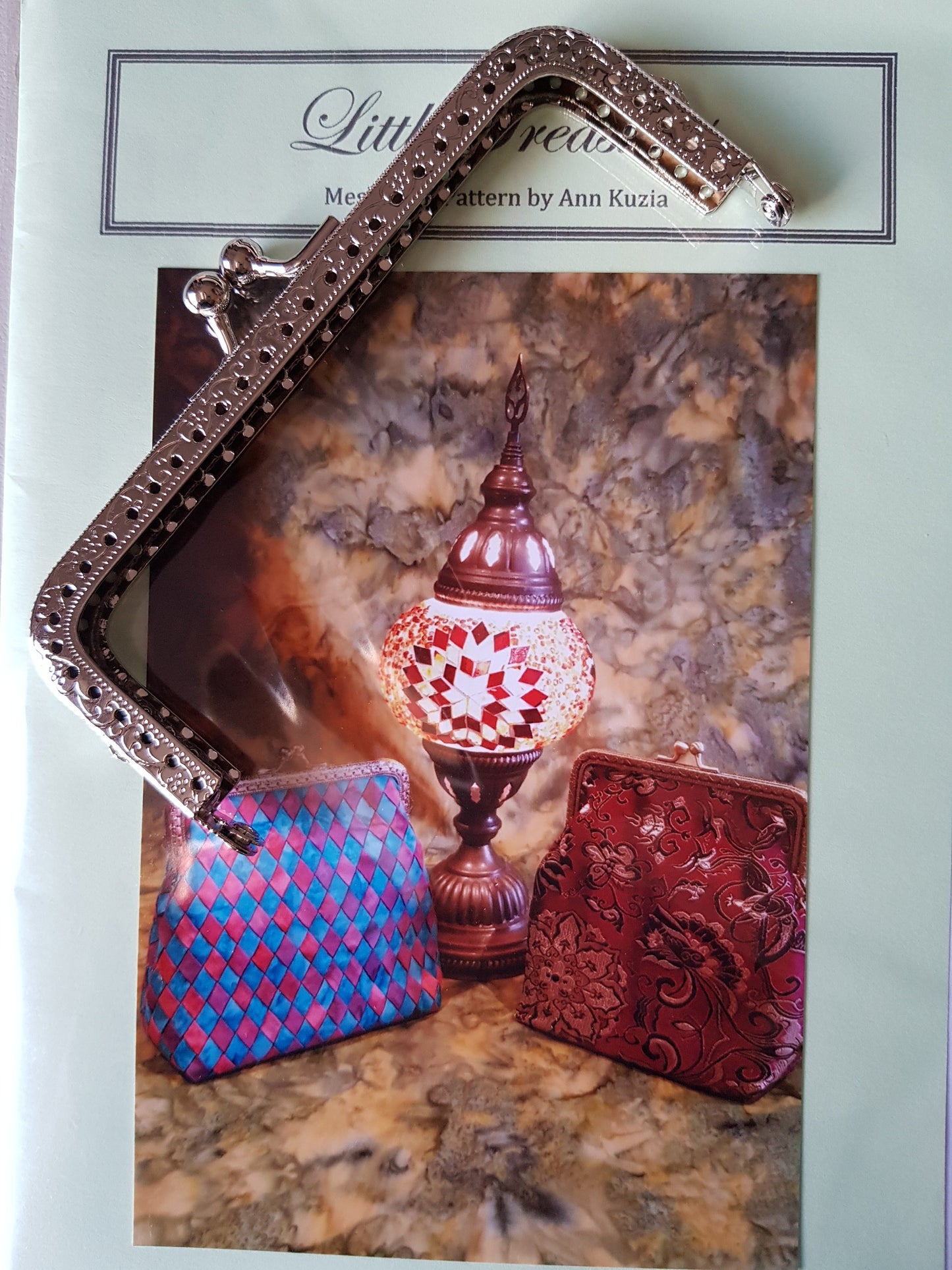 Little Treasures with Silver Purse Frame - Meshwork Block Pattern