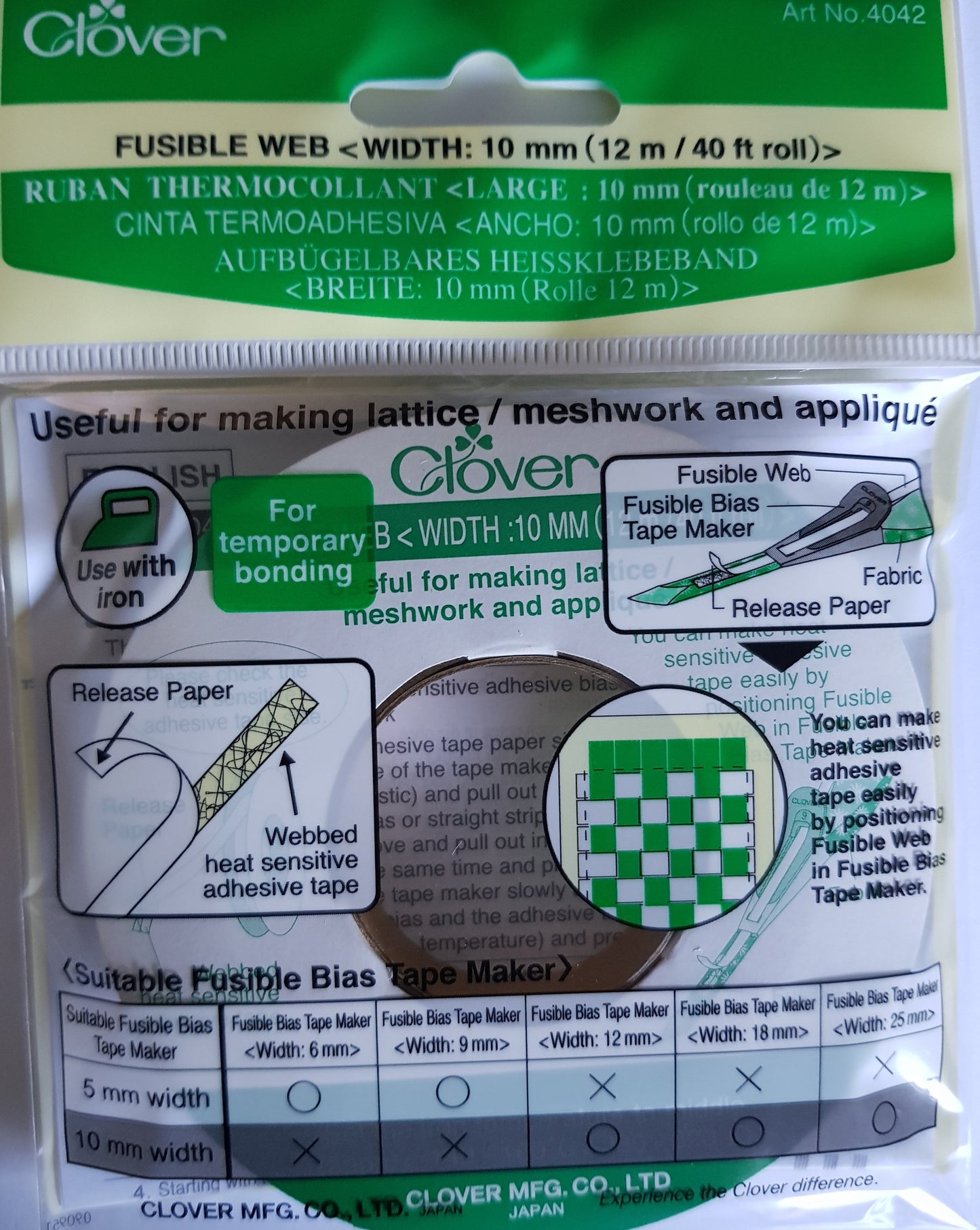 Clover Fusible Web 10mm