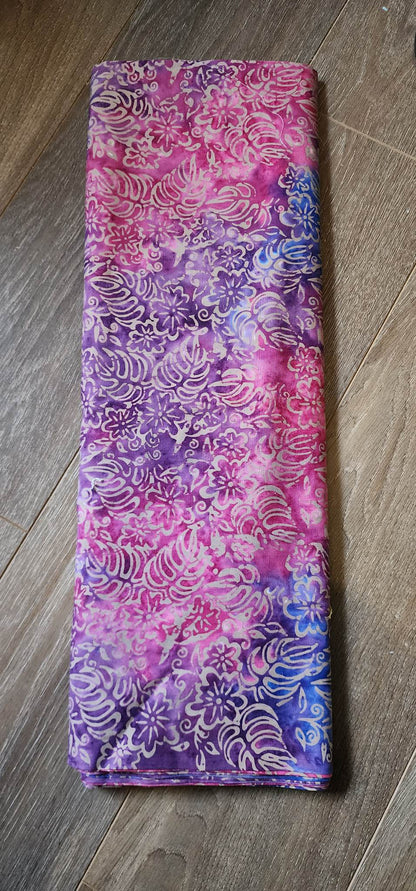 Pink/Purple Swirl Batik Fabrik