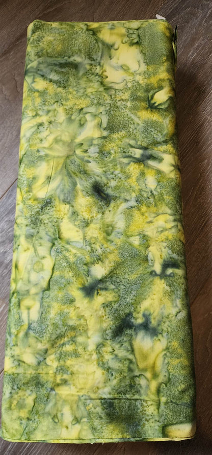 Green/Yellow Batik Fabric