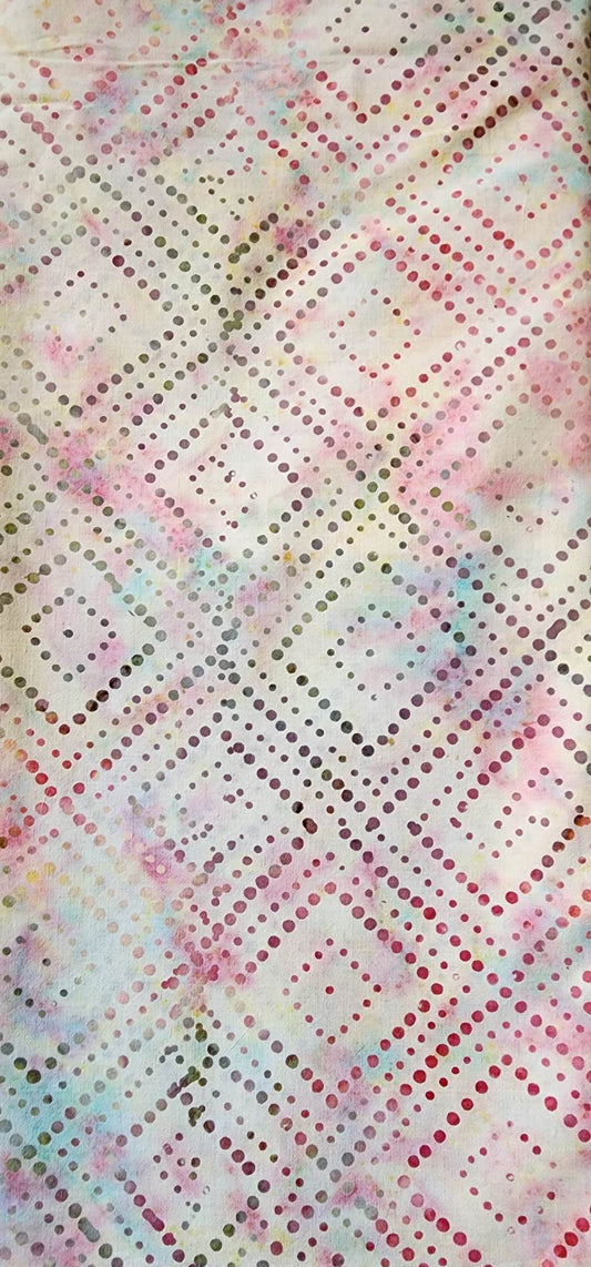Rainbow Spots Batik Fabric