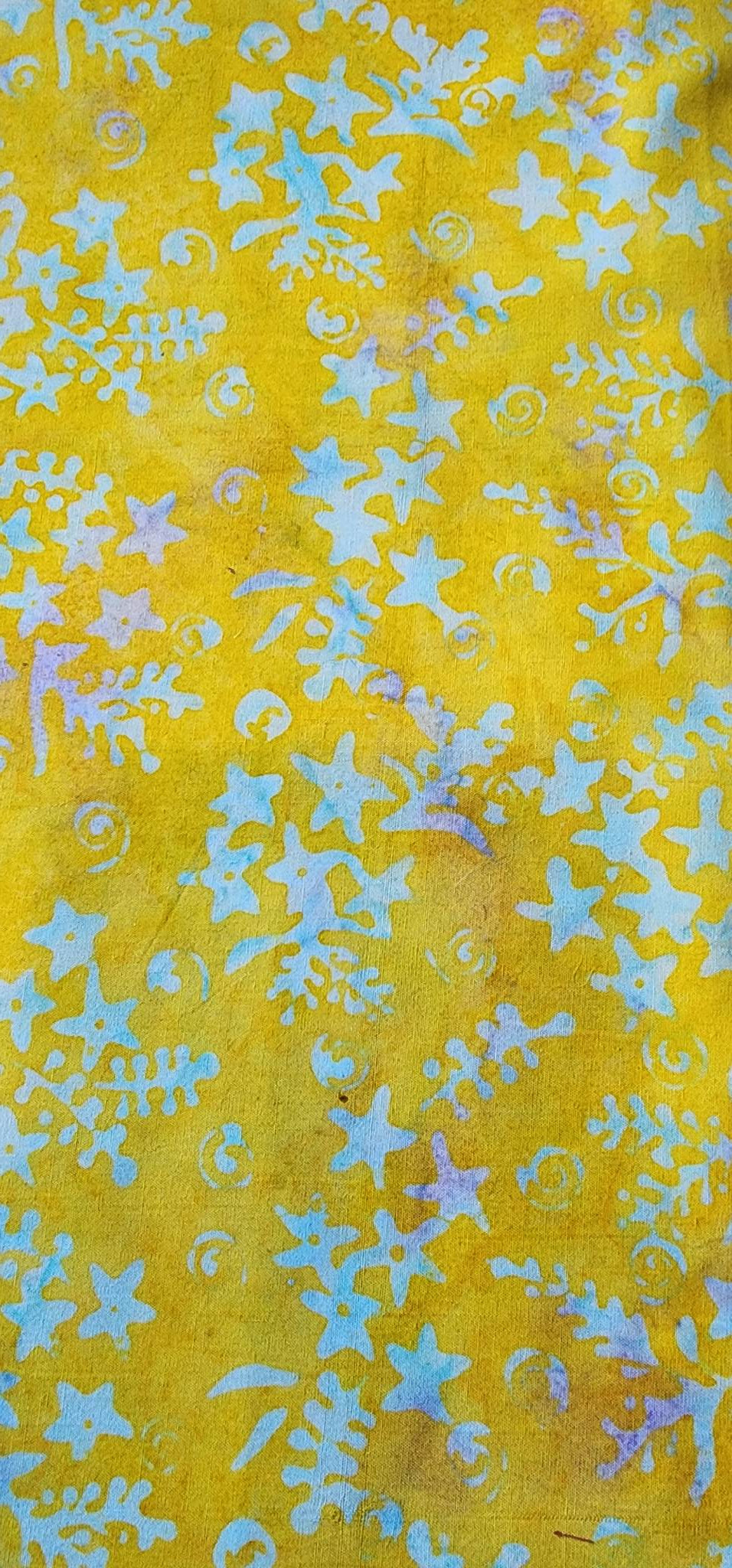 Yellow Coral Batik Fabric