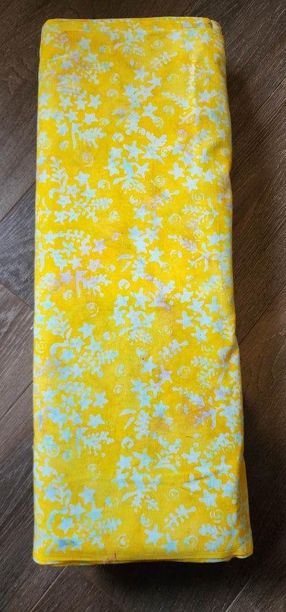 Yellow Coral Batik Fabric