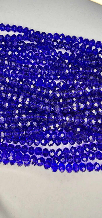 Dark Blue strand of Glass beads