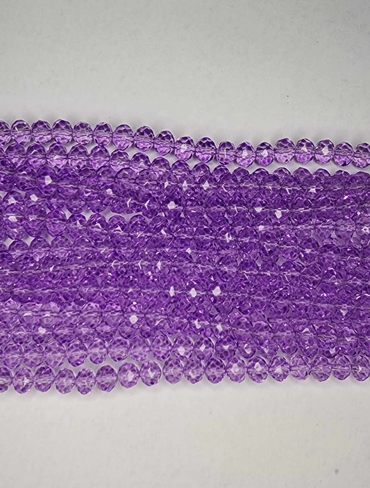 Violet strand of glass beads