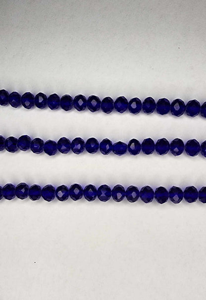 Dark Blue strand of Glass beads