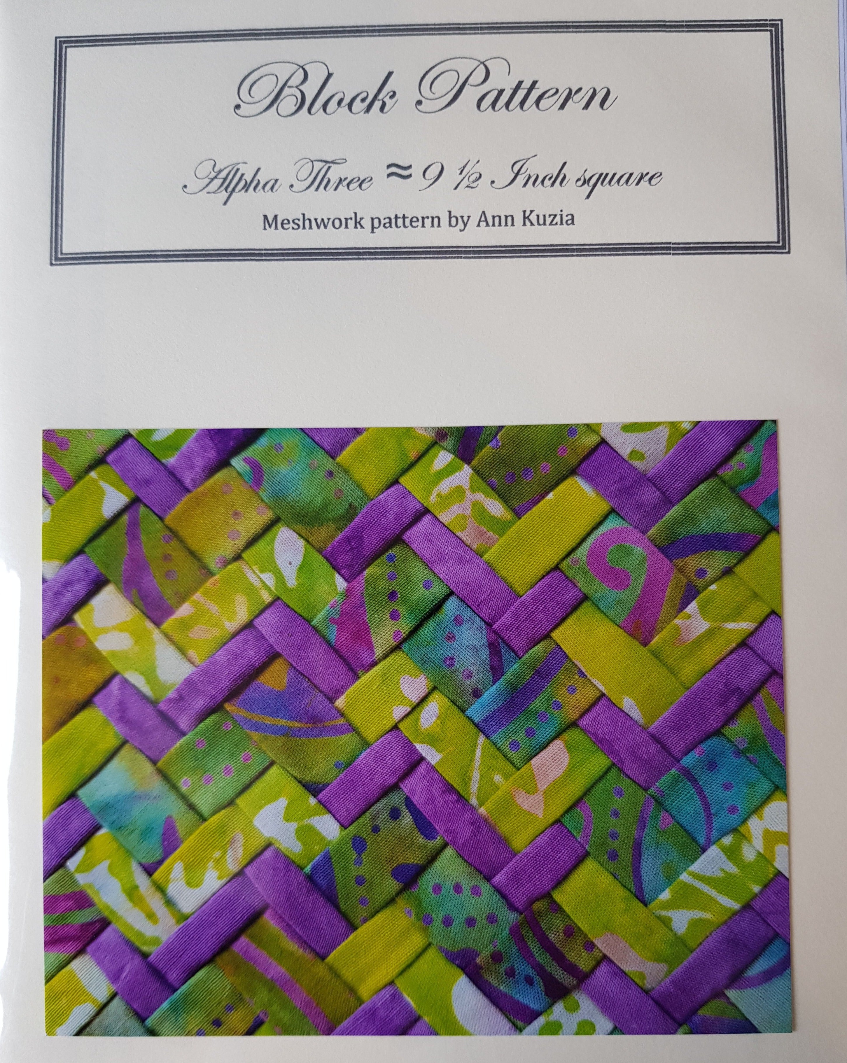 Meshwork Pattern Mole Alpha Three - Meshwork Block Pattern – Crystals and More
